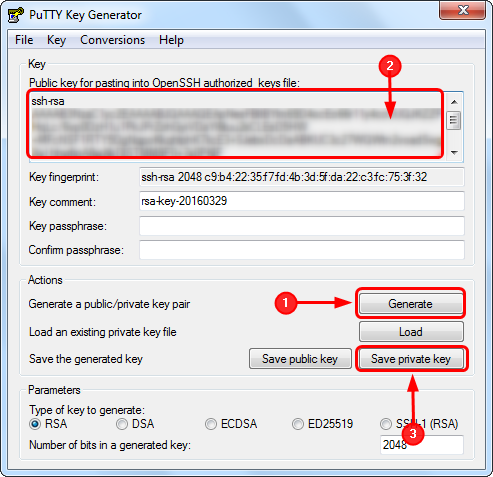 Generate public key and private key ssh free